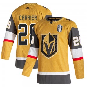Adidas William Carrier Vegas Golden Knights Youth Authentic 2020/21 Alternate 2023 Stanley Cup Final Jersey - Gold