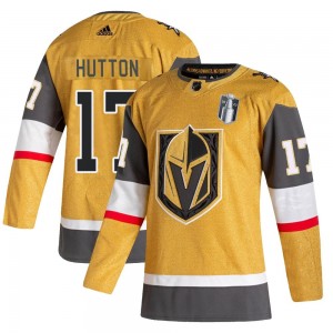 Adidas Ben Hutton Vegas Golden Knights Youth Authentic 2020/21 Alternate 2023 Stanley Cup Final Jersey - Gold