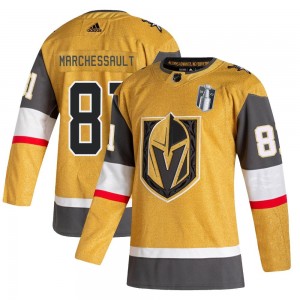 Adidas Jonathan Marchessault Vegas Golden Knights Youth Authentic 2020/21 Alternate 2023 Stanley Cup Final Jersey - Gold