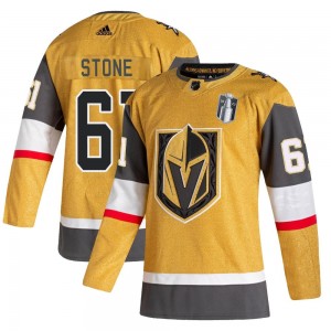 Adidas Mark Stone Vegas Golden Knights Youth Authentic 2020/21 Alternate 2023 Stanley Cup Final Jersey - Gold