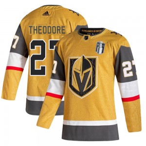 Adidas Shea Theodore Vegas Golden Knights Youth Authentic 2020/21 Alternate 2023 Stanley Cup Final Jersey - Gold
