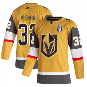 Adidas Jesper Vikman Vegas Golden Knights Youth Authentic 2020/21 Alternate 2023 Stanley Cup Final Jersey - Gold