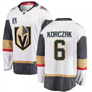 Fanatics Branded Kaedan Korczak Vegas Golden Knights Men's Breakaway White Away 2023 Stanley Cup Final Jersey - Gold