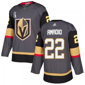 Adidas Michael Amadio Vegas Golden Knights Men's Authentic Gray Home 2023 Stanley Cup Final Jersey - Gold