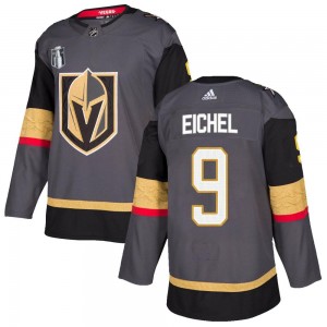 Adidas Jack Eichel Vegas Golden Knights Men's Authentic Gray Home 2023 Stanley Cup Final Jersey - Gold