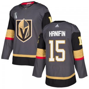 Adidas Noah Hanifin Vegas Golden Knights Men's Authentic Gray Home 2023 Stanley Cup Final Jersey - Gold