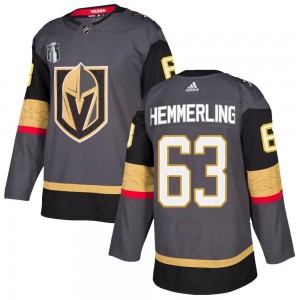 Adidas Ben Hemmerling Vegas Golden Knights Men's Authentic Gray Home 2023 Stanley Cup Final Jersey - Gold