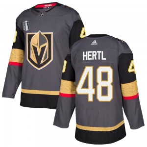 Adidas Tomas Hertl Vegas Golden Knights Men's Authentic Gray Home 2023 Stanley Cup Final Jersey - Gold