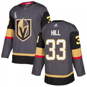 Adidas Adin Hill Vegas Golden Knights Men's Authentic Gray Home 2023 Stanley Cup Final Jersey - Gold