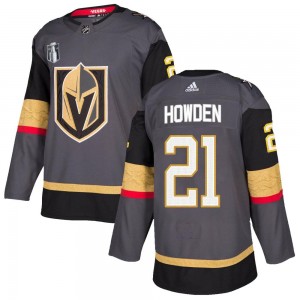 Adidas Brett Howden Vegas Golden Knights Men's Authentic Gray Home 2023 Stanley Cup Final Jersey - Gold