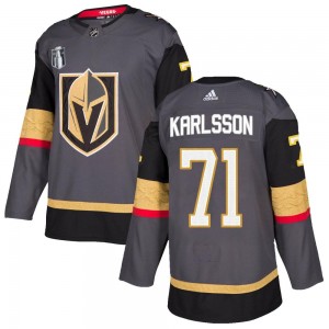 Adidas William Karlsson Vegas Golden Knights Men's Authentic Gray Home 2023 Stanley Cup Final Jersey - Gold