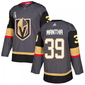 Adidas Anthony Mantha Vegas Golden Knights Men's Authentic Gray Home 2023 Stanley Cup Final Jersey - Gold