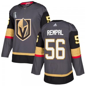 Adidas Sheldon Rempal Vegas Golden Knights Men's Authentic Gray Home 2023 Stanley Cup Final Jersey - Gold