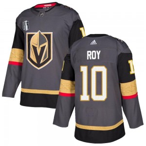 Adidas Nicolas Roy Vegas Golden Knights Men's Authentic Gray Home 2023 Stanley Cup Final Jersey - Gold