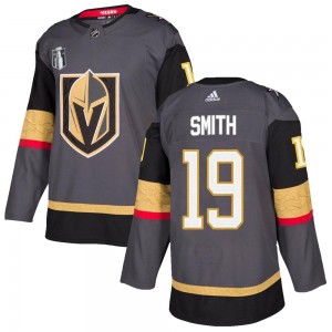Adidas Reilly Smith Vegas Golden Knights Men's Authentic Gray Home 2023 Stanley Cup Final Jersey - Gold