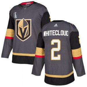 Adidas Zach Whitecloud Vegas Golden Knights Men's Authentic Gray Home 2023 Stanley Cup Final Jersey - Gold