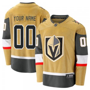 Fanatics Branded Custom Vegas Golden Knights Men's Premier Custom Breakaway 2020/21 Alternate Jersey - Gold
