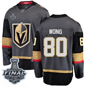 Fanatics Branded Tyler Wong Vegas Golden Knights Men's Breakaway Black Home 2018 Stanley Cup Final Patch Jersey - Gold