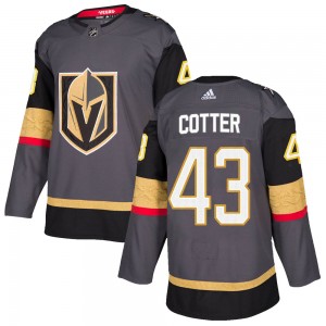 Adidas Paul Cotter Vegas Golden Knights Men's Authentic Gray Home Jersey - Gold