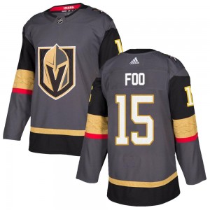 Adidas Spencer Foo Vegas Golden Knights Men's Authentic Gray Home Jersey - Gold