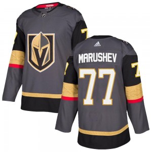 Adidas Maxim Marushev Vegas Golden Knights Men's Authentic Gray Home Jersey - Gold