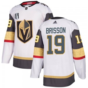 Adidas Brendan Brisson Vegas Golden Knights Men's Authentic White Away 2023 Stanley Cup Final Jersey - Gold
