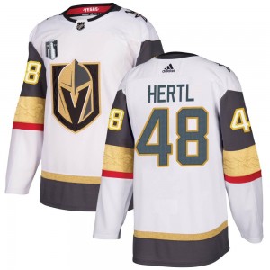 Adidas Tomas Hertl Vegas Golden Knights Men's Authentic White Away 2023 Stanley Cup Final Jersey - Gold