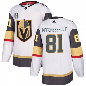 Adidas Jonathan Marchessault Vegas Golden Knights Men's Authentic White Away 2023 Stanley Cup Final Jersey - Gold