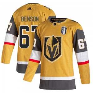 Adidas Tyler Benson Vegas Golden Knights Men's Authentic 2020/21 Alternate 2023 Stanley Cup Final Jersey - Gold
