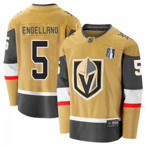 Fanatics Branded Deryk Engelland Vegas Golden Knights Youth Premier Breakaway 2020/21 Alternate 2023 Stanley Cup Final Jersey - 