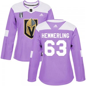 Adidas Ben Hemmerling Vegas Golden Knights Women's Authentic Fights Cancer Practice 2023 Stanley Cup Final Jersey - Purple