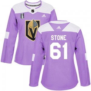 Adidas Mark Stone Vegas Golden Knights Women's Authentic Fights Cancer Practice 2023 Stanley Cup Final Jersey - Purple