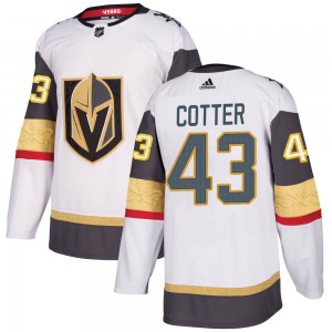 Adidas Paul Cotter Vegas Golden Knights Youth Authentic White Away Jersey - Gold