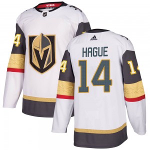 Adidas Nicolas Hague Vegas Golden Knights Youth Authentic White Away Jersey - Gold