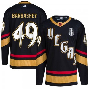 Adidas Ivan Barbashev Vegas Golden Knights Youth Authentic Black Reverse Retro 2.0 2023 Stanley Cup Final Jersey - Gold