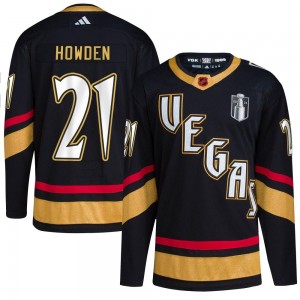 Adidas Brett Howden Vegas Golden Knights Youth Authentic Black Reverse Retro 2.0 2023 Stanley Cup Final Jersey - Gold