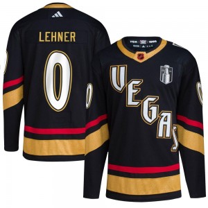 Adidas Robin Lehner Vegas Golden Knights Youth Authentic Black Reverse Retro 2.0 2023 Stanley Cup Final Jersey - Gold