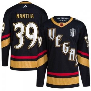 Adidas Anthony Mantha Vegas Golden Knights Youth Authentic Black Reverse Retro 2.0 2023 Stanley Cup Final Jersey - Gold