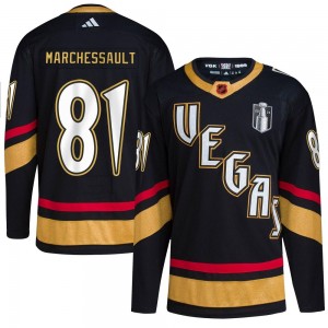 Adidas Jonathan Marchessault Vegas Golden Knights Youth Authentic Black Reverse Retro 2.0 2023 Stanley Cup Final Jersey - Gold