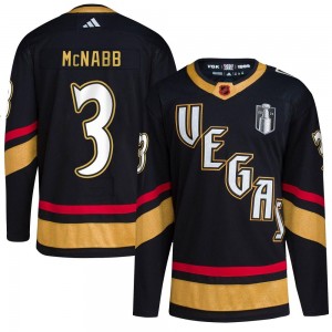Adidas Brayden McNabb Vegas Golden Knights Youth Authentic Black Reverse Retro 2.0 2023 Stanley Cup Final Jersey - Gold