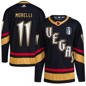 Adidas Mason Morelli Vegas Golden Knights Youth Authentic Black Reverse Retro 2.0 2023 Stanley Cup Final Jersey - Gold