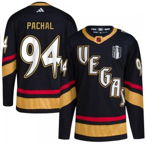 Adidas Brayden Pachal Vegas Golden Knights Youth Authentic Black Reverse Retro 2.0 2023 Stanley Cup Final Jersey - Gold