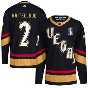 Adidas Zach Whitecloud Vegas Golden Knights Youth Authentic Black Reverse Retro 2.0 2023 Stanley Cup Final Jersey - Gold