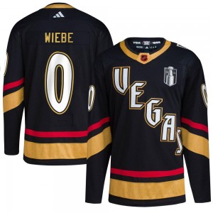 Adidas Abram Wiebe Vegas Golden Knights Youth Authentic Black Reverse Retro 2.0 2023 Stanley Cup Final Jersey - Gold
