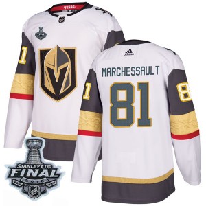 Adidas Jonathan Marchessault Vegas Golden Knights Men's Authentic White Away 2018 Stanley Cup Final Patch Jersey - Gold