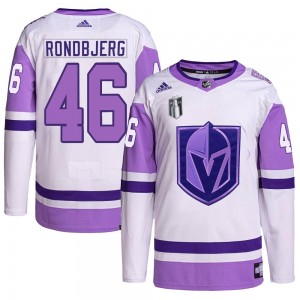 Adidas Jonas Rondbjerg Vegas Golden Knights Youth Authentic Hockey Fights Cancer Primegreen 2023 Stanley Cup Final Jersey - Whit