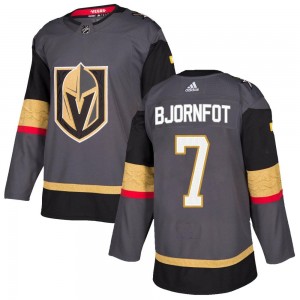 Adidas Tobias Bjornfot Vegas Golden Knights Youth Authentic Gray Home Jersey - Gold