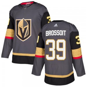 Adidas Laurent Brossoit Vegas Golden Knights Youth Authentic Gray Home Jersey - Gold