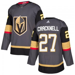 Adidas Adam Cracknell Vegas Golden Knights Youth Authentic Gray Home Jersey - Gold