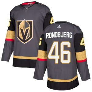 Adidas Jonas Rondbjerg Vegas Golden Knights Youth Authentic Gray Home Jersey - Gold